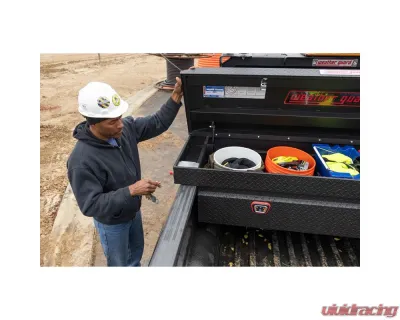 Weather Guard Saddle Box, Aluminum, Full Standard, Textured Matte Black, 11.0 cu ft - 127-52-04