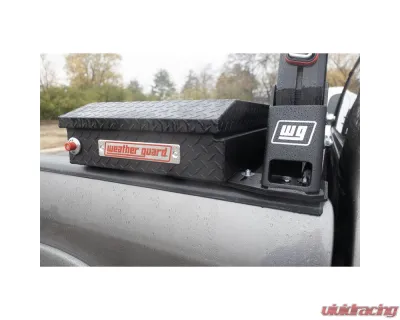 Weather Guard Saddle Box, Aluminum, Full Standard, Textured Matte Black, 11.0 cu ft - 127-52-04