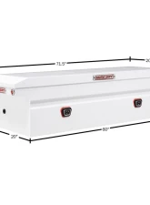 Weather Guard Saddle Box, Steel, Full Low Profile, White, 11.0 cu ft                                     - 120-3-04 - Image 2