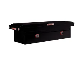 Weather Guard Saddle Box, Steel, Full Low Profile, Gloss Black, 11.0 cu ft