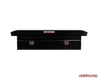 Weather Guard Saddle Box, Steel, Full Low Profile, Gloss Black, 11.0 cu ft - 120-5-04