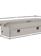 Weather Guard Saddle Box, Aluminum, Full Low Profile, Clear, 11.0 cu ft                                     - 121-0-04 - Image 2