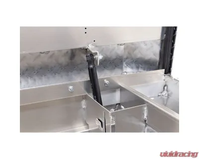 Weather Guard Saddle Box, Aluminum, Full Low Profile, Clear, 11.0 cu ft - 121-0-04