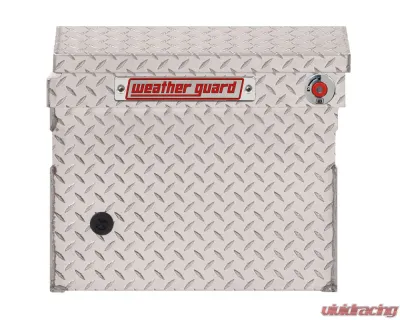 Weather Guard Saddle Box, Aluminum, Full Low Profile, Clear, 11.0 cu ft - 121-0-04