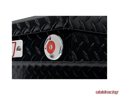 Weather Guard Saddle Box, Aluminum, Full Low Profile, Gloss Black, 11.0 cu ft - 121-5-04