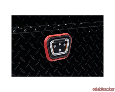 Weather Guard Saddle Box, Aluminum, Full Low Profile, Gloss Black, 11.0 cu ft - 121-5-04