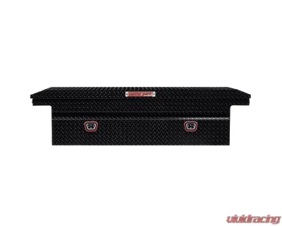 Weather Guard Saddle Box, Aluminum, Full Low Profile, Gloss Black, 11.0 cu ft - 121-5-04