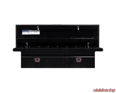 Weather Guard Saddle Box, Aluminum, Full Low Profile, Gloss Black, 11.0 cu ft - 121-5-04