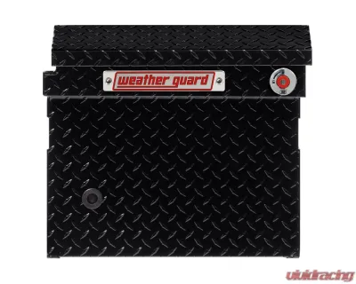 Weather Guard Saddle Box, Aluminum, Full Low Profile, Gloss Black, 11.0 cu ft - 121-5-04