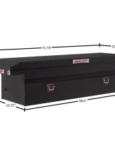 Weather Guard Saddle Box, Aluminum, Full Low Profile, Textured Matte Black, 11.0 cu ft                                     - 121-52-04 - Image 2