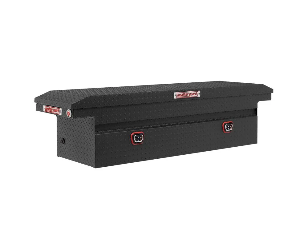 Weather Guard Saddle Box, Aluminum, Full Low Profile, Textured Matte Black, 11.0 cu ft - 121-52-04