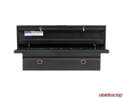 Weather Guard Saddle Box, Aluminum, Full Low Profile, Textured Matte Black, 11.0 cu ft - 121-52-04