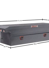 Weather Guard Saddle Box, Aluminum, Full Low Profile, Gunmetal Gray, 11.0 cu ft                                     - 121-6-04 - Image 2