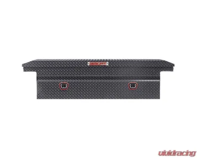 Weather Guard Saddle Box, Aluminum, Full Low Profile, Gunmetal Gray, 11.0 cu ft - 121-6-04