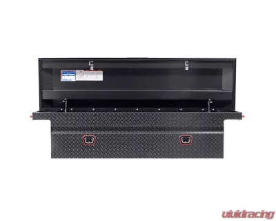 Weather Guard Saddle Box, Aluminum, Full Low Profile, Gunmetal Gray, 11.0 cu ft - 121-6-04