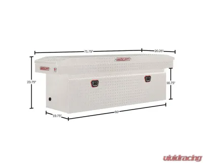Weather Guard Saddle Box, Aluminum, Full Deep, Clear, 15.0 cu ft - 123-0-04