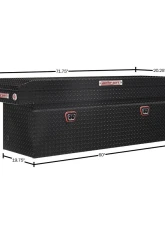 Weather Guard Saddle Box, Aluminum, Full Deep, Gloss Black, 15.0 cu ft                                     - 123-5-04 - Image 2