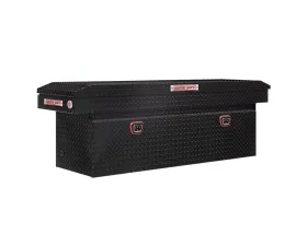 Weather Guard Saddle Box, Aluminum, Full Deep, Gloss Black, 15.0 cu ft