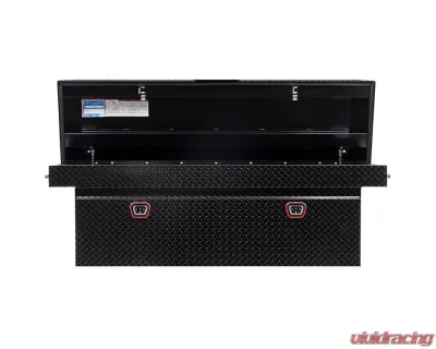 Weather Guard Saddle Box, Aluminum, Full Deep, Gloss Black, 15.0 cu ft - 123-5-04