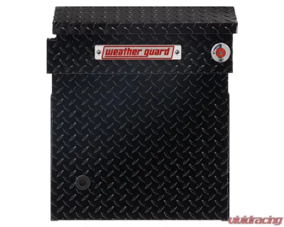 Weather Guard Saddle Box, Aluminum, Full Deep, Gloss Black, 15.0 cu ft - 123-5-04