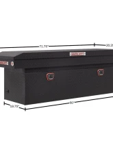 Weather Guard Saddle Box, Aluminum, Full Deep, Textured Matte Black, 15.0 cu ft                                     - 123-52-04 - Image 2