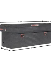 Weather Guard Saddle Box, Aluminum, Full Deep, Gunmetal Gray, 15.0 cu ft                                     - 123-6-04 - Image 2