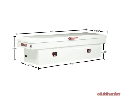 Weather Guard Saddle Box, Steel, Full Standard, White, 11.0  cu ft - 126-3-04