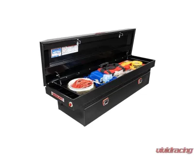 Weather Guard Saddle Box, Steel, Full Standard, Gloss Black, 11.0 cu ft - 126-5-04