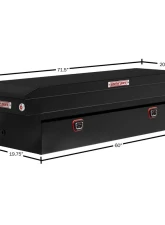 Weather Guard Saddle Box, Steel, Full Standard, Gloss Black, 11.0 cu ft                                     - 126-5-04 - Image 2