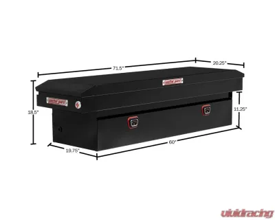Weather Guard Saddle Box, Steel, Full Standard, Gloss Black, 11.0 cu ft - 126-5-04