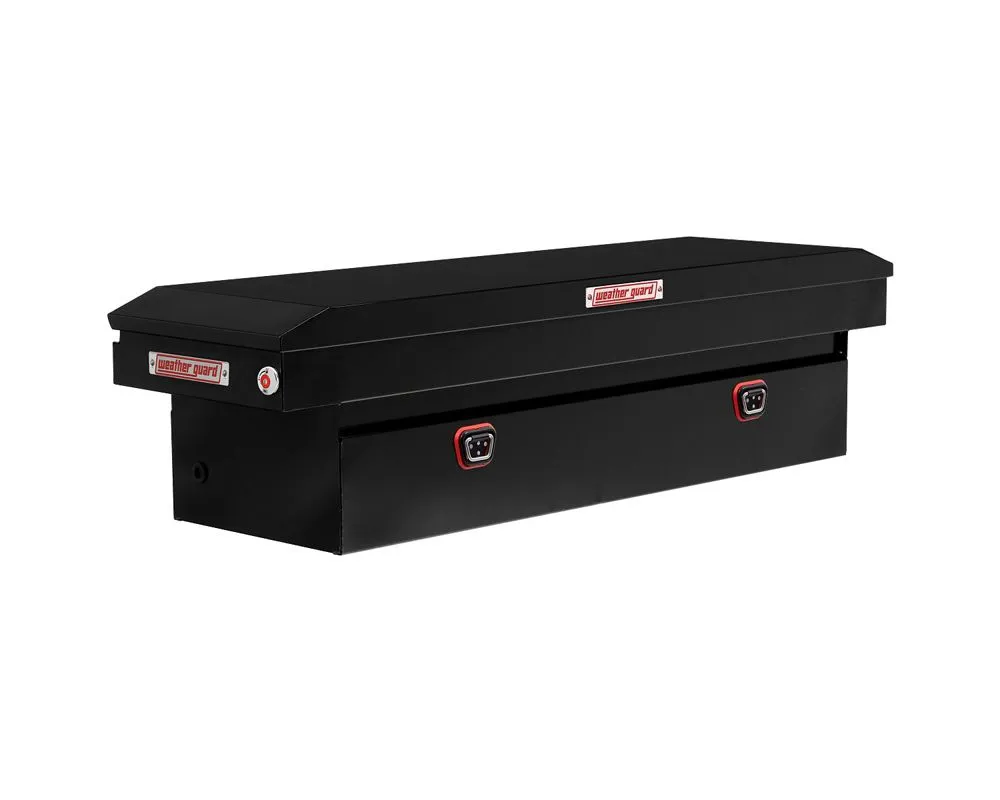 Weather Guard Saddle Box, Steel, Full Standard, Gloss Black, 11.0 cu ft - 126-5-04