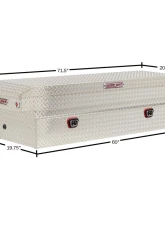 Weather Guard Saddle Box, Aluminum, Full Standard, Clear, 11.0 cu ft                                     - 127-0-04 - Image 2