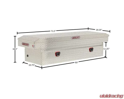 Weather Guard Saddle Box, Aluminum, Full Standard, Clear, 11.0 cu ft - 127-0-04