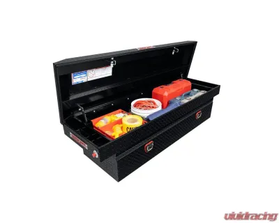 Weather Guard Saddle Box, Aluminum, Full Standard, Gloss Black, 11.0 cu ft - 127-5-04