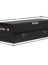 Weather Guard Saddle Box, Aluminum, Full Standard, Gloss Black, 11.0 cu ft                                     - 127-5-04 - Image 2
