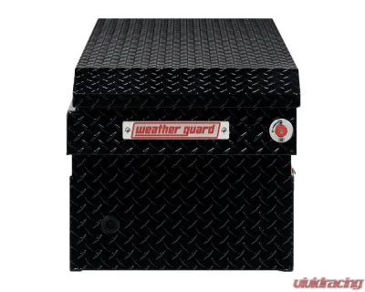 Weather Guard Saddle Box, Aluminum, Full Standard, Gloss Black, 11.0 cu ft - 127-5-04