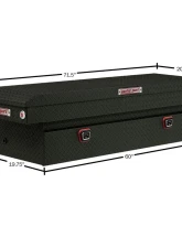 Weather Guard Saddle Box, Aluminum, Full Standard, Textured Matte Black, 11.0 cu ft                                     - 127-52-04 - Image 2