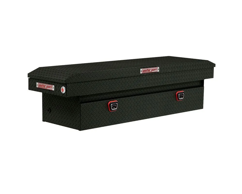 Weather Guard Saddle Box, Aluminum, Full Standard, Textured Matte Black, 11.0 cu ft - 127-52-04