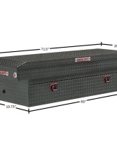 Weather Guard Saddle Box, Aluminum, Full Standard, Gunmetal Gray, 11.0 cu ft                                     - 127-6-04 - Image 2