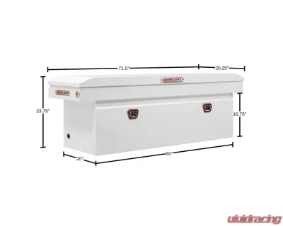 Weather Guard Saddle Box, Steel, Full Deep, White, 15.0 cu ft - 128-3-04