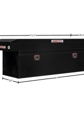 Weather Guard Saddle Box, Steel, Full Deep, Gloss Black, 15.0 cu ft                                     - 128-5-04 - Image 2