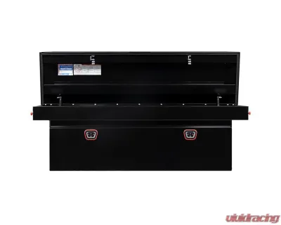 Weather Guard Saddle Box, Steel, Full Deep, Gloss Black, 15.0 cu ft - 128-5-04