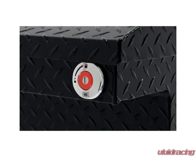 Weather Guard Saddle Box, Aluminum, Compact Low Profile, Gloss Black,  8.0  cu ft - 131-5-04