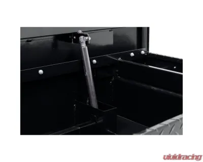 Weather Guard Saddle Box, Aluminum, Compact Low Profile, Gloss Black,  8.0  cu ft - 131-5-04