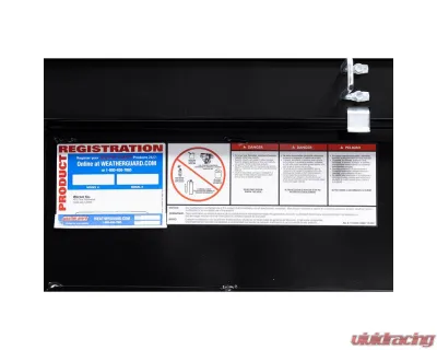 Weather Guard Saddle Box, Aluminum, Compact Low Profile, Gloss Black,  8.0  cu ft - 131-5-04