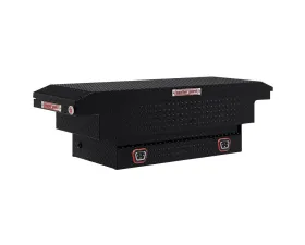 Weather Guard Saddle Box, Aluminum, Compact Low Profile, Gloss Black,  8.0  cu ft