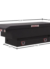 Weather Guard Saddle Box, Aluminum, Compact Low Profile, Textured Matte Black,  8.0  cu ft                                     - 131-52-04 - Image 2