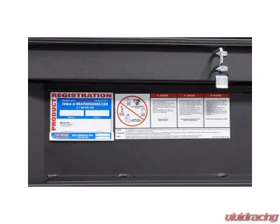 Weather Guard Saddle Box, Aluminum, Compact Low Profile, Textured Matte Black,  8.0  cu ft - 131-52-04