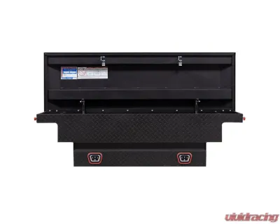 Weather Guard Saddle Box, Aluminum, Compact Low Profile, Textured Matte Black,  8.0  cu ft - 131-52-04