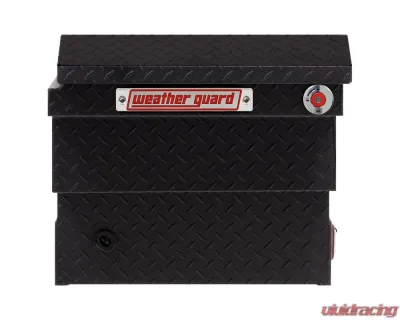 Weather Guard Saddle Box, Aluminum, Compact Low Profile, Textured Matte Black,  8.0  cu ft - 131-52-04